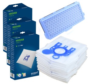 12x WORKI + FILTR DO ODKURZACZA MIELE COMPACT C1 COMPLETE C2 C3 HMB03K
