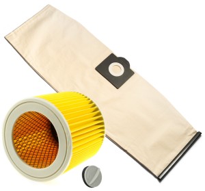 FILTR + WOREK WIELORAZOWY DO KARCHER WD3 200 MV2 MV3 SE4001 SE 4002 WD2