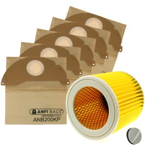 FILTR WORKI 5szt DO KARCHER A 2004 2024 WD 2.200